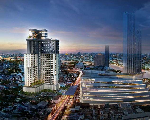 รูป RHYTHM Charoennakhon Iconic ชั้น 15 (1 Bed Plus) 43.5 ตร.ม. ทำเลทองตรงข้าม ICONSIAM ใกล้รถไฟฟ้า เฟอร์ครบพร้อมอยู่ - รูปที่ 1/9