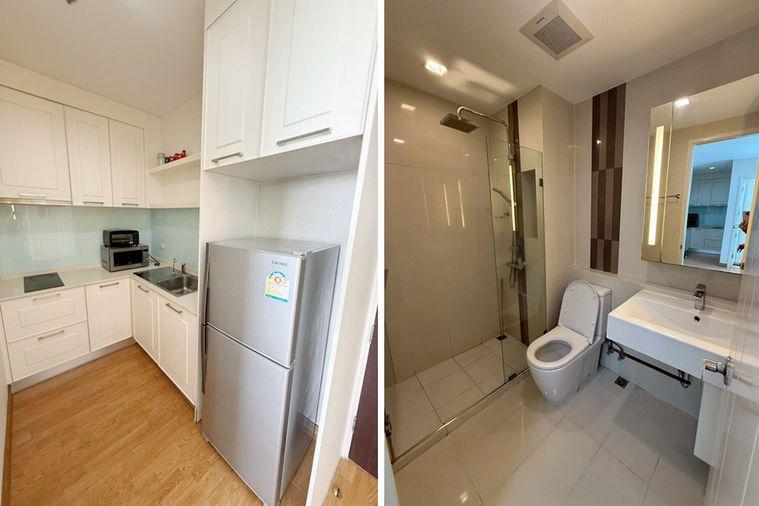 รูป Call : 063-859-5545 Condo Q House Sukhumvit 79 ติดรถไฟฟ้า BTS อ่อนนุช ห้องมุม 44.5 ตารางเมตร 2 ห้องนอน ชั้น26 ตกแต่งครบ - รูปที่ 8/13