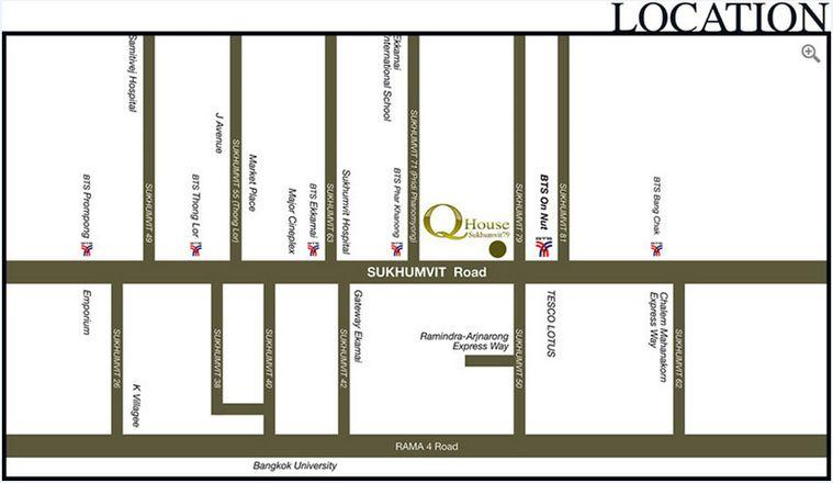 รูป Call : 063-859-5545 Condo Q House Sukhumvit 79 ติดรถไฟฟ้า BTS อ่อนนุช ห้องมุม 44.5 ตารางเมตร 2 ห้องนอน ชั้น26 ตกแต่งครบ - รูปที่ 12/13
