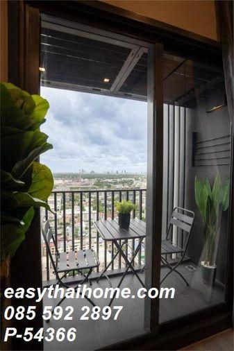 รูป P-54366 📢 เช่าคอนโดห้องมุม ไซต์ 1 นอน วิวโค้งน้ำบางกระเจ้า | กับโครงการ เดอะไลน์ สุขุมวิท 101 ใกล้ BTS ปุณณวิถี Line: @easythaihome 085-592-2897 - รูปที่ 6/12