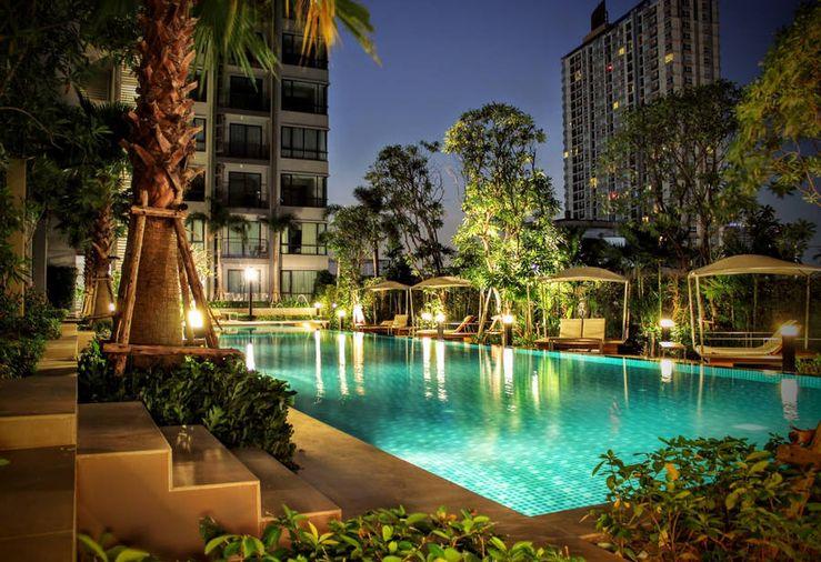 รูป Call : 063-859-5545 Condo Q House Sukhumvit 79 ติดรถไฟฟ้า BTS อ่อนนุช ห้องมุม 44.5 ตารางเมตร 2 ห้องนอน ชั้น26 ตกแต่งครบ - รูปที่ 10/13