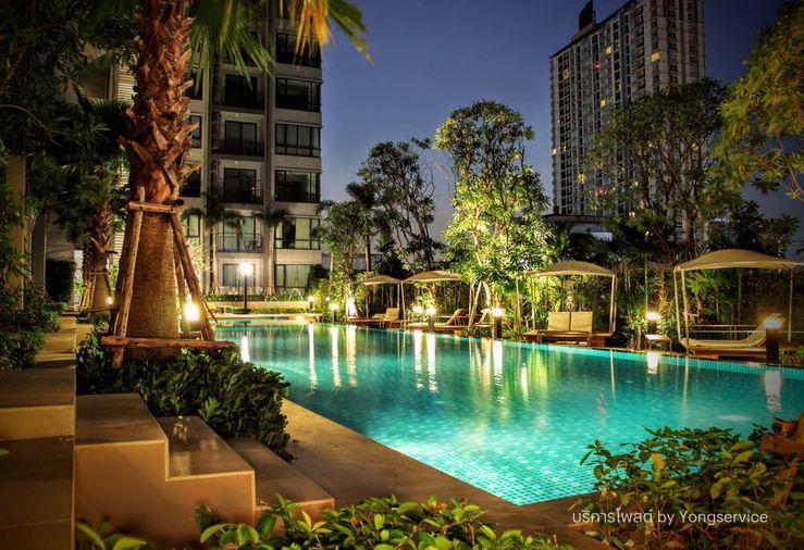 รูป Call : 063-859-5545 Condo Q House Sukhumvit 79 ติดรถไฟฟ้า BTS อ่อนนุช ห้องมุม 44.5 ตารางเมตร 2 ห้องนอน ชั้น26 ตกแต่งครบ - รูปที่ 10/13