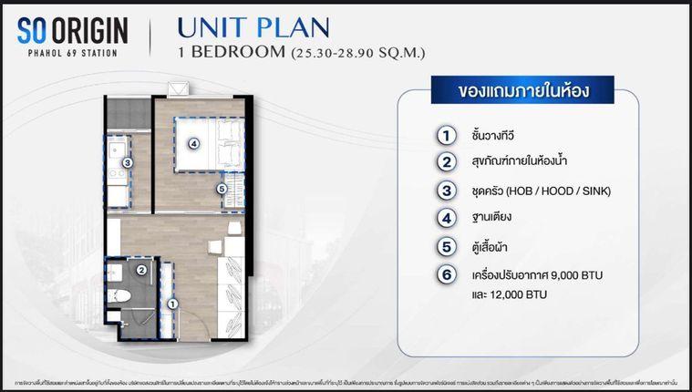 รูป 🏢 ขายคอนโด : SO Origin Phahol 69 Station (โซ ออริจิ้น พหลฯ 69 สเตชั่น)   รหัสทรัพย์ | 📌LNP-C14027 - รูปที่ 8/8