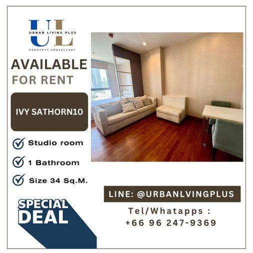 รูป ( UL2506242 ) Tel/Line 096-2479369 , ให้เช่า ไอวี่ สาทร12 , ห้องสตูดิโอ 1 ห้องน้ำ 35 ตร.ม. ห้องหายาก ราคาดีมาก BTS เซ็นหลุยส์ คอนโดใจกลางสาทร !!! - รูปที่ 1/7