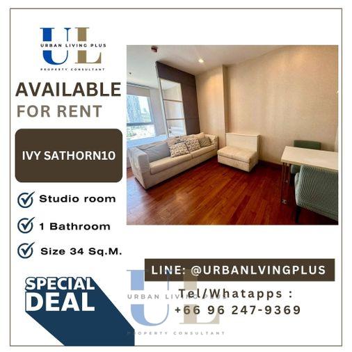 รูป ( UL2506242 ) Tel/Line 096-2479369 , ให้เช่า ไอวี่ สาทร12 , ห้องสตูดิโอ 1 ห้องน้ำ 35 ตร.ม. ห้องหายาก ราคาดีมาก BTS เซ็นหลุยส์ คอนโดใจกลางสาทร !!! - รูปที่ 1/7