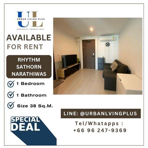 รูป ( UL2607111 ) Tel/Line 096-2479369 ✨ ให้เช่า ริทึ่ม สาทร-นราธิวาส✨ 1 ห้อนอน 1 ห้องน้ำ ขนาด 38 ตรม. ห้องสวย ราคาดีที่สุดๆ !!! - รูปที่ 1/7