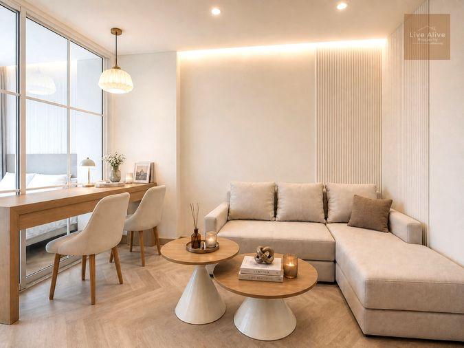 รูป ขายคอนโด Plum Condo นวมินทร์ ตกแต่งพร้อมอยู่ ใกล้รถไฟฟ้าสายสีชมพู - รูปที่ 4/7