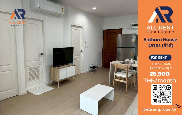 รูป 🔥 Sathorn House ห้อง 1 Bedroom Plus 54 ตร.ม. ชั้น 36 ใจกลางสาทร เพียง 26,500 บาท/เดือน ✨ ห้องใหญ่ วิวเมือง ทำเล CBD พร้อมเข้าอยู่ 🏙️ - รูปที่ 1/10