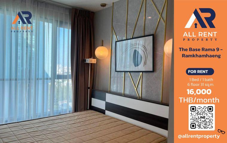 รูป 🔥 The Base Rama 9 - Ramkhamhaeng ห้องสวย 1 Bedroom Plus ใกล้รถไฟฟ้า เพียง 16,000 บาท/เดือน พร้อมอยู่! 🏙️ - รูปที่ 1/9