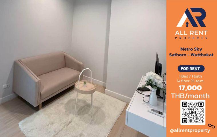 รูป 🔥 Metro Sky Sathorn - Wutthakat ห้องใหญ่ 35 ตร.ม. ใกล้ BTS วุฒากาศ เพียง 17,000 บาท/เดือน พร้อมเข้าอยู่! 🏙️✨ - รูปที่ 1/10