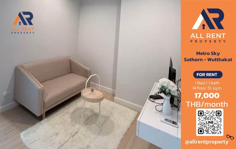 รูป 🔥 Metro Sky Sathorn - Wutthakat ห้องใหญ่ 35 ตร.ม. ใกล้ BTS วุฒากาศ เพียง 17,000 บาท/เดือน พร้อมเข้าอยู่! 🏙️✨ - รูปที่ 1/10