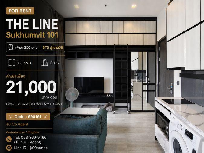 รูป 🌆 ให้เช่า: THE LINE Sukhumvit 101 | เพียง 350 ม. จาก BTS ปุณณวิถี | ห้องแต่งครบ พร้อมเข้าอยู่ @90condo 🌃 - รูปที่ 1/11