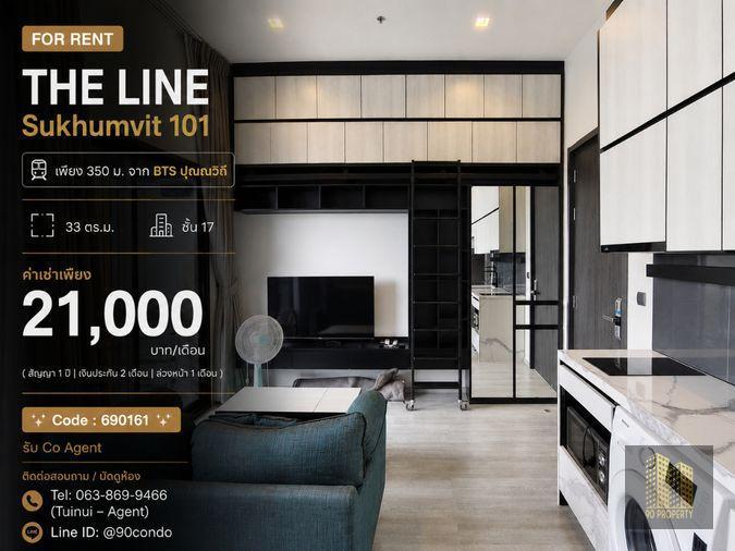 รูป 🌆 ให้เช่า: THE LINE Sukhumvit 101 | เพียง 350 ม. จาก BTS ปุณณวิถี | ห้องแต่งครบ พร้อมเข้าอยู่ @90condo 🌃 - รูปที่ 1/11