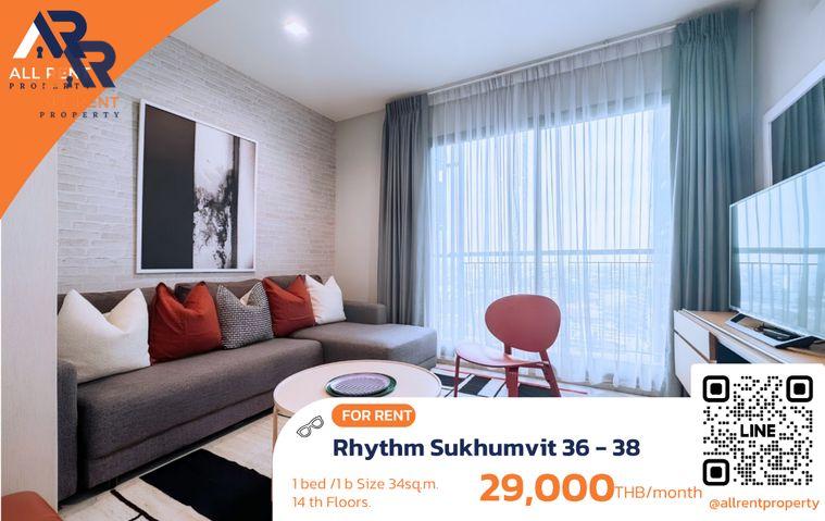 รูป 🔥 Rhythm Sukhumvit 36-38 ห้องสวย ใกล้ BTS ทองหล่อ เพียง 29,000 บาท/เดือน พร้อมเข้าอยู่! 🏙️✨ - รูปที่ 1/10