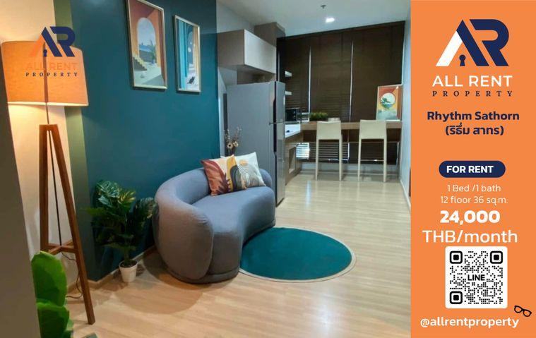 รูป 🔥 Rhythm Sathorn ห้องสวย 36 ตร.ม. ใกล้ BTS สะพานตากสิน เพียง 24,000 บาท/เดือน พร้อมเข้าอยู่! 🏙️✨ - รูปที่ 1/15