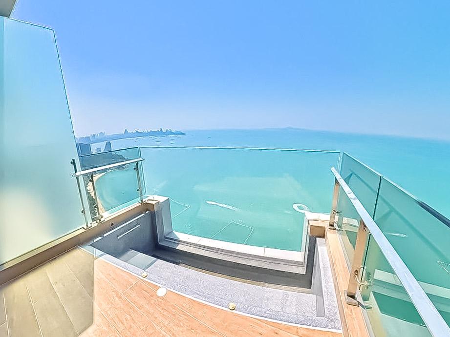 picture AROM WONGAMAT Condo for Rent Studio High Floor Sea View - 7/9