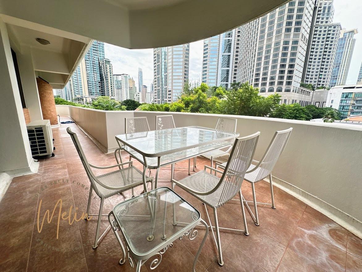 รูป ให้เช่า Ruamrudee Penthouse (ร่วมฤดี เพนท์เฮ้าส์) 3 นอน 3 น้ำ ใหญ่พิเศษ 295.13 ตร.ม. ระเบียงกว้างมาก วิวโล่ง ใกล้ BTS เพลินจิต - รูปที่ 3/23