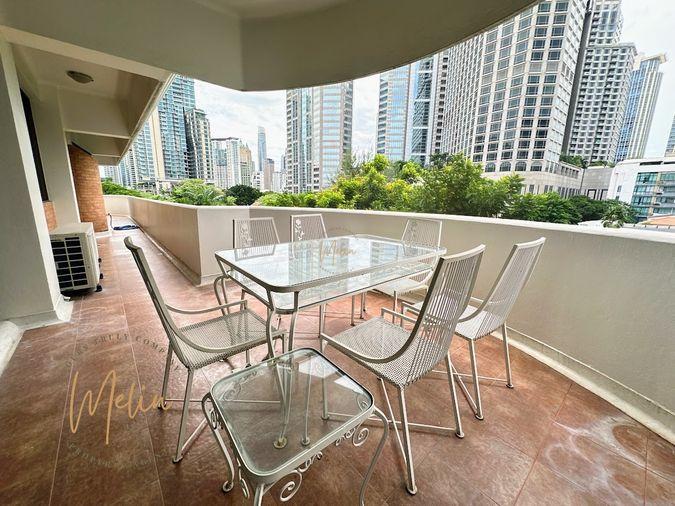 รูป ให้เช่า Ruamrudee Penthouse (ร่วมฤดี เพนท์เฮ้าส์) 3 นอน 3 น้ำ ใหญ่พิเศษ 295.13 ตร.ม. ระเบียงกว้างมาก วิวโล่ง ใกล้ BTS เพลินจิต - รูปที่ 3/23