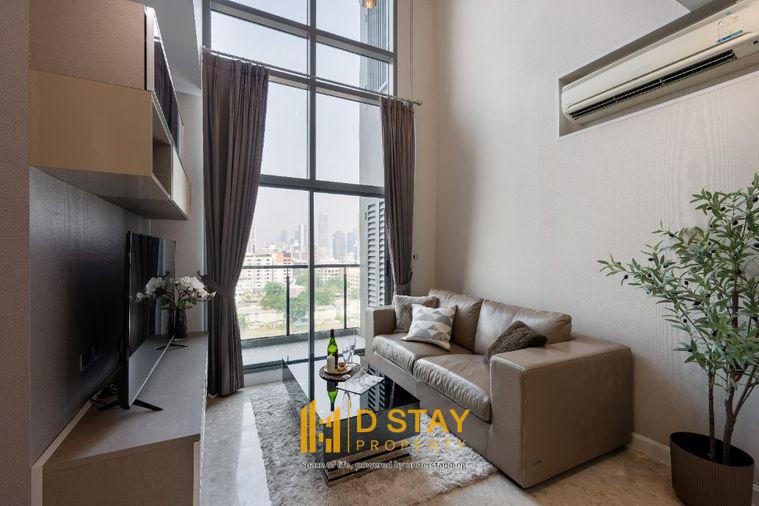 picture Best Price 💗 The Crest Sukhumvit 34 beautiful duplex unit, fully furnished, ready to move in, high floor with city view | Code DS3798 | Line @Dstay - 4/28