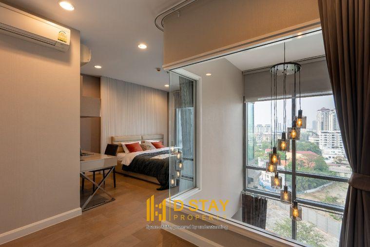 picture Best Price 💗 The Crest Sukhumvit 34 beautiful duplex unit, fully furnished, ready to move in, high floor with city view | Code DS3798 | Line @Dstay - 11/28