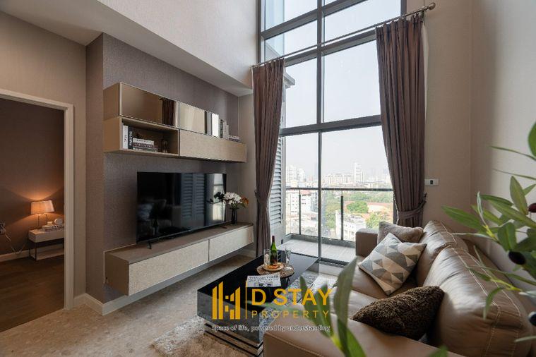 picture Best Price 💗 The Crest Sukhumvit 34 beautiful duplex unit, fully furnished, ready to move in, high floor with city view | Code DS3798 | Line @Dstay - 1/28