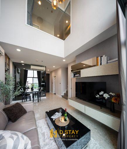 picture Best Price 💗 The Crest Sukhumvit 34 beautiful duplex unit, fully furnished, ready to move in, high floor with city view | Code DS3798 | Line @Dstay - 6/28