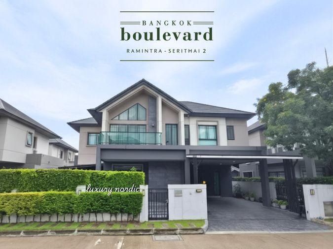 รูป ขาย บ้านเดี่ยว ตกแต่งผนังและBuild-inทั้งบ้าน Bangkok Boulevard Ramintra-Serithai2 สไตล์ Luxury Nordic 62.3 ตร.ว.  - รูปที่ 1/37