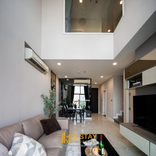 picture Best Price 💗 The Crest Sukhumvit 34 beautiful duplex unit, fully furnished, ready to move in, high floor with city view | Code DS3798 | Line @Dstay - 5/28