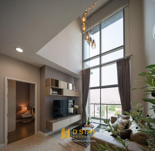 picture Best Price 💗 The Crest Sukhumvit 34 beautiful duplex unit, fully furnished, ready to move in, high floor with city view | Code DS3798 | Line @Dstay - 3/28