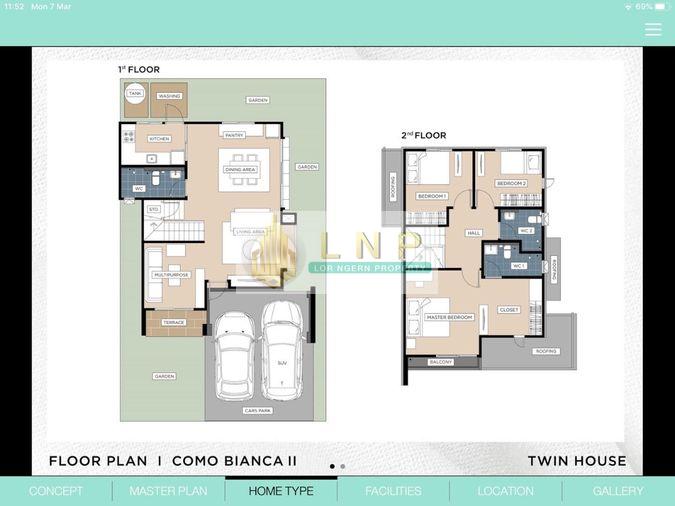 รูป 🏠 ให้เช่าบ้าน : Como Bianca II Bangna (โคโม่ เบียงก้า 2 บางนา) รหัสทรัพย์ | 📌LNP-H1095 - รูปที่ 2/16