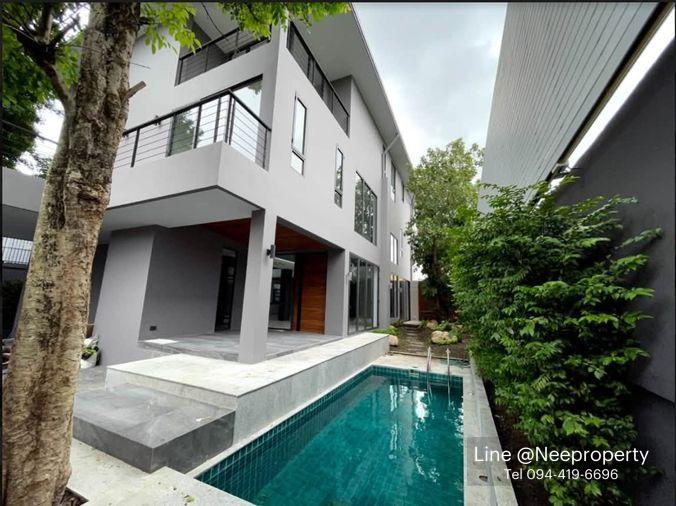 รูป ให้เช่า บ้านเดี่ยวหรู สไตล์โมเดิร์น Pool Villa สุขุมวิท 71 (H6931) - รูปที่ 2/10