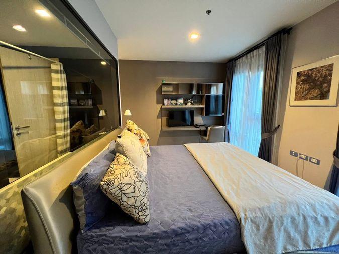 picture Rhythm Sukhumvit 36-38 for rent, spacious room, open space, good view, beautifully decorated, 1 bedroom, 1 bathroom, ready to move in. - 4/7
