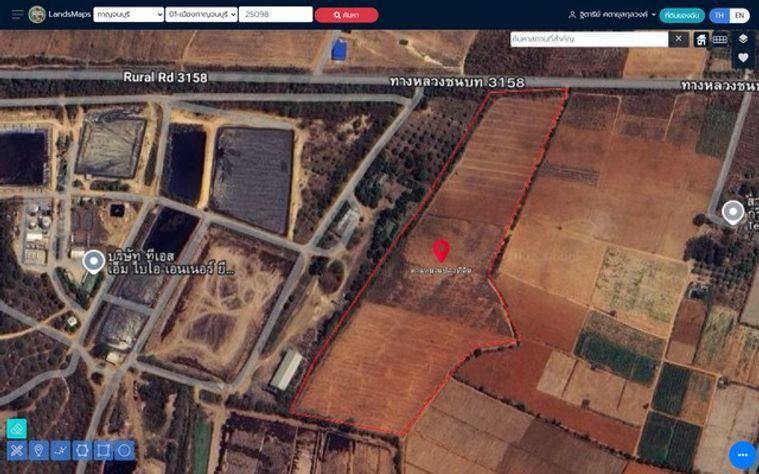 รูป [โฉนดครุฑแดง] ที่ดิน 37 ไร่ เมืองกาญจน์ ติดถนน 3158 พร้อมโอนทันที เหมาะลงทุนโลจิสติกส์ - รูปที่ 2/5