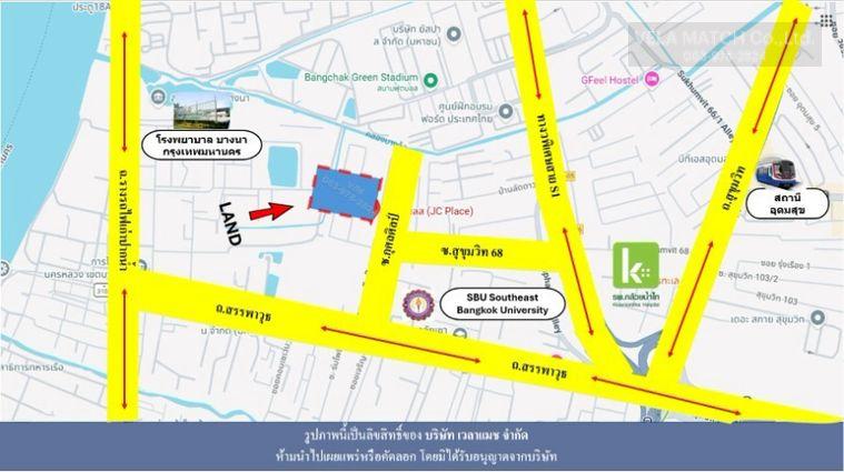 รูป ที่ดินสุขุมวิท 68 ทำเลสร้างสำนักงานหรือธุรกิจ ใกล้สุขุมวิท ใกล้ BITEC เดินทางสะดวก เนื้อที่ 221 ตารางวา - รูปที่ 3/4