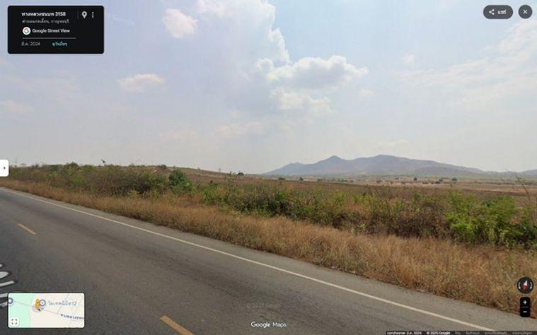 รูป 446 ไร่ ติดแนวเขา เมืองกาญจนบุรี โฉนดครุฑแดง หน้ากว้าง 550 เมตร โอกาสของนักลงทุนรายใหญ่ - รูปที่ 7/7