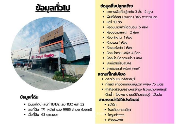 รูป ตรงข้ามเซ็นทรัลชลบุรีแบบเดินถึง! อาคารพาณิชย์ 2 คูหา ทำเลที่นักลงทุนรอ แต่มีโอกาสเป็นเจ้าของไม่บ่อย - รูปที่ 2/22