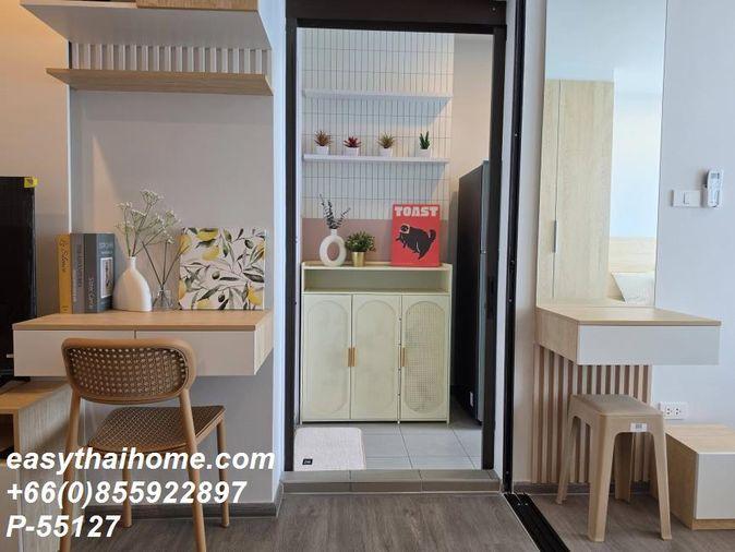 รูป P-55127 | รีเจ้นท์ โฮม วุฒากาศ🔥✨ คอนโดให้เช่า 1 ห้องนอน ชั้นสูง วิวเมือง ทิศเหนือ เฟอร์นิเจอร์ครบ พร้อมเครื่องซักผ้า ใกล้ BTS ตลาดพลู พร้อมเข้าอยู่ ✨ - รูปที่ 8/9