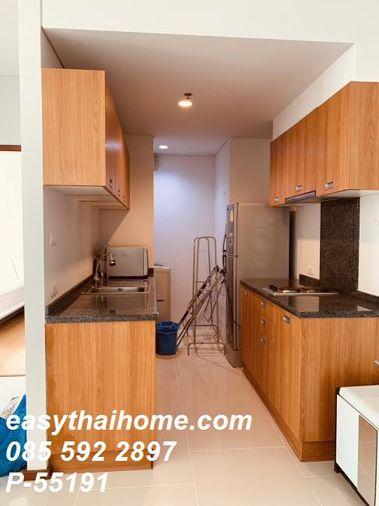 รูป P-55191 ทำเลทอง ใกล้ BTS กรุงธนบุรี Villa Sathorn 1 นอน 55 ตร.ม. ชั้น 12 แต่งครบ พร้อมอยู่ Line ID: @easythaihome 085-592-2897 - รูปที่ 10/12