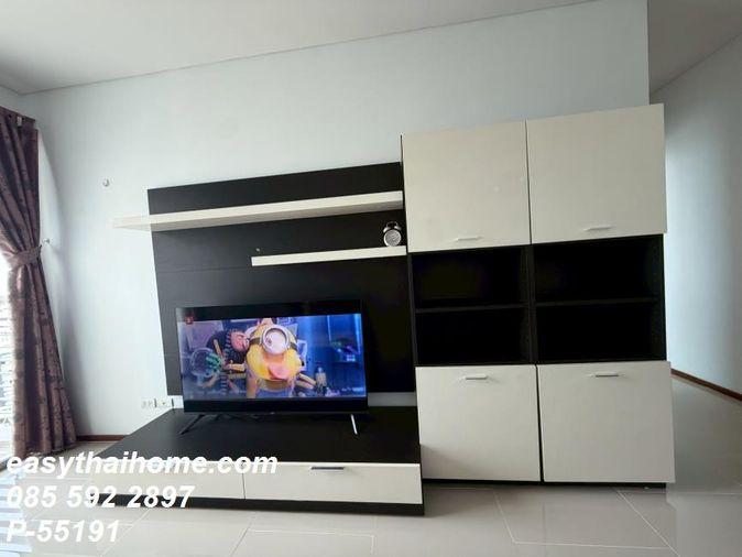 รูป P-55191 ทำเลทอง ใกล้ BTS กรุงธนบุรี Villa Sathorn 1 นอน 55 ตร.ม. ชั้น 12 แต่งครบ พร้อมอยู่ Line ID: @easythaihome 085-592-2897 - รูปที่ 11/12