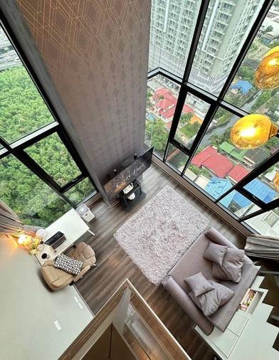รูป PFD-08828 ให้เช่าคอนโด ไนท์บริดจ์ สเปซ พระราม 9 (KnightsBridge Space Rama 9) ห้องสวรูปแบบ Duplex แต่งครบหรูหราพร้อมอยู่ ใกล้ MRT พระราม 9 🏙️✨ - รูปที่ 2/10
