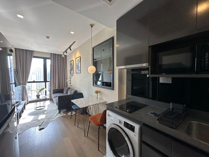 picture Ashton Asoke for rent, 1 bedroom, beautifully decorated, high floor, good view, fully furnished. Ready to move in - 2/17