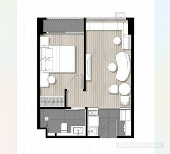 รูป Call : 096-559-2695 ขายดาวน์ราคาเปิดตัว 3 ปีที่แล้ว Brand New Condo So Origin Siriraj ห้อง Simplex 35.33 ตรม 1 นอน ชั้น15 ทิศตะวันออก Rare Item Room - รูปที่ 2/13