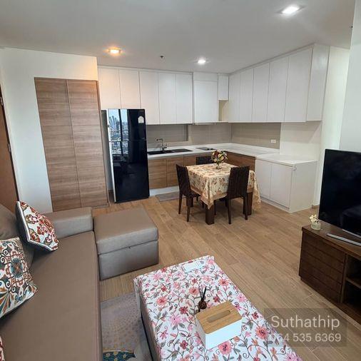 picture 2 bedrooms Condo for rent at Rhythm Sukhumvit 50 near BTS On Nut, high-floor corner unit with river view (Rt-01) - 2/12