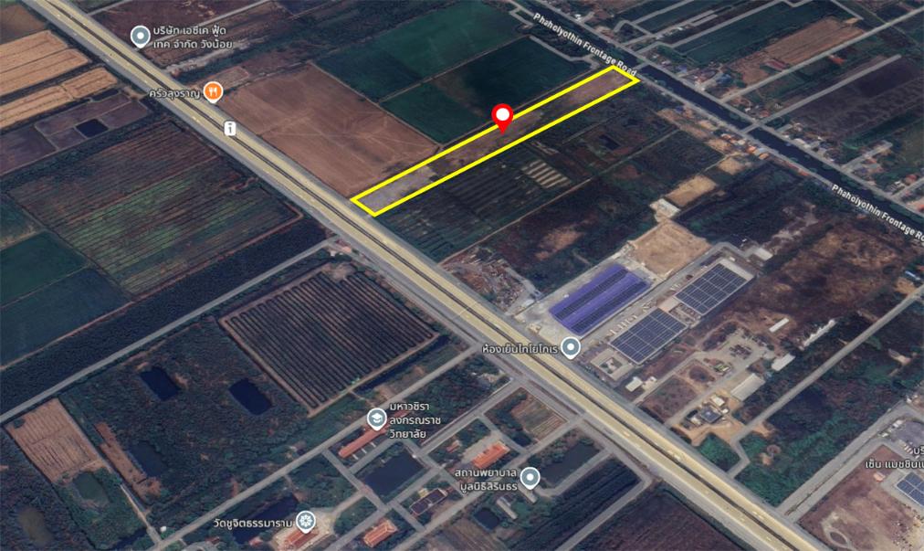 picture Large vacant land plot for sale, located on Phahonyothin Road, Wang Noi, Ayutthaya. - 7/8