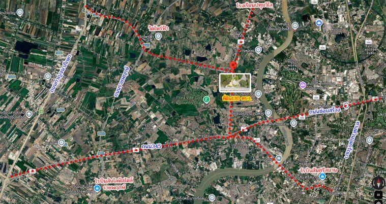 รูป [ขาย] ที่ดินทำเลศักยภาพ 130 ตร.ว. หน้ากว้างสวย 44 เมตร ติดถนนใหญ่ 307 (ปทุมธานี-นนทบุรี) - รูปที่ 8/8