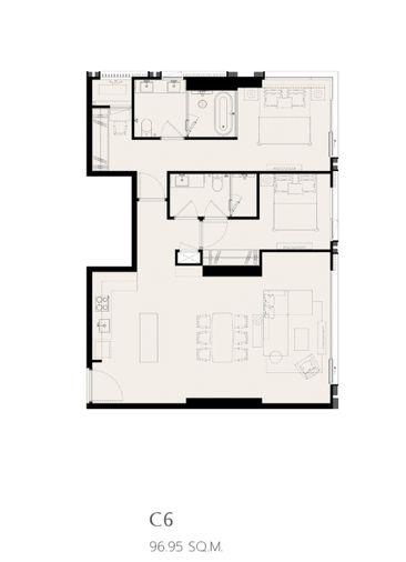 รูป รมย์ คอนแวนคอนโด ขาย 2ห้องนอนชั้นที่16 ห้องมุม วิวทศเหนือ-ออก 96sqm - รูปที่ 5/15