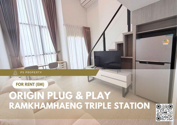 picture For Rent ✨ Origin Plug & Play Ramkhamhaeng Triple Station ✨ Fully furnished and equipped with all appliances. - 1/8