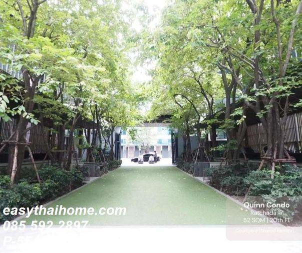 รูป P-55412 ห้องสวย สภาพใหม่ Clean & Cozy Quinn Condo Ratchada 52 ตร.ม. 1bed + ห้องทำงาน ใกล้ MRT สุทธิสาร Line ID: @easythaihome 085-592-2897 - รูปที่ 3/15