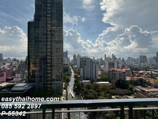 รูป P-55342 ลากกระเป๋าเข้าอยู่ได้ทันที 2 ห้องนอนที่ Q Asoke ชั้น 20 วิวเมือง ติด MRT เพชรบุรี Line ID: @easythaihome 085-592-2897 - รูปที่ 3/11