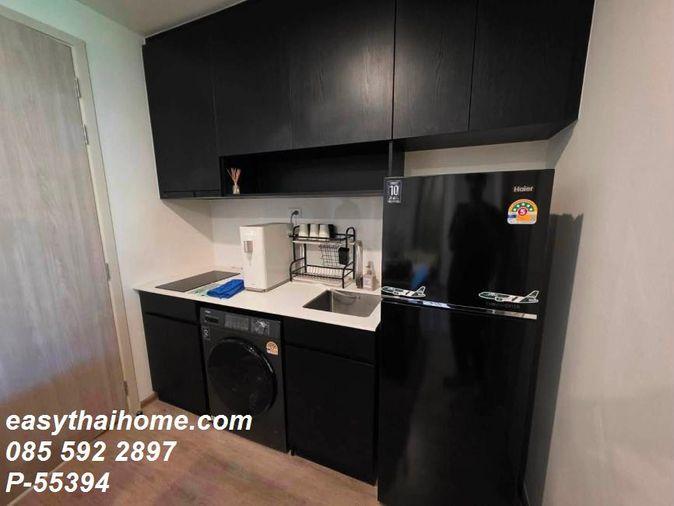 รูป P-55394 ห้องสวยตรงปก แต่งครบพร้อมย้ายเข้า Nue District R9 Rama 9 2 นอน 35 ตร.ม. ชั้น 2 ตึกหน้า ใกล้ MRT พระราม 9 Line ID: @easythaihome 085-592-2897 - รูปที่ 5/7